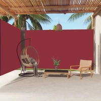 vidaXL Seitenmarkise Ausziehbar Rot 220x600 cm