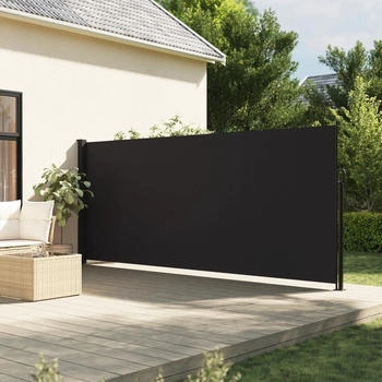 vidaXL Seitenmarkise Ausziehbar 160x500 cm Schwarz (4004429)