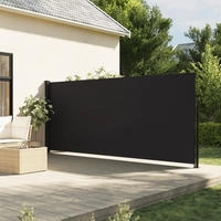 Seitenmarkise Ausziehbar Schwarz 160x300 Cm - Vidaxl