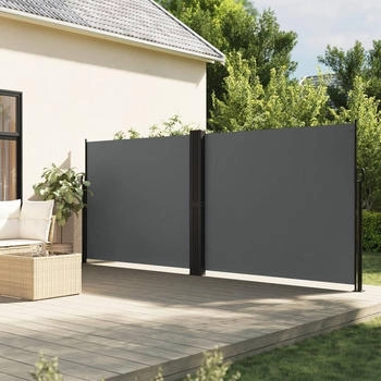 vidaXL Seitenmarkise Ausziehbar 160x600 cm Anthrazit (4004628)