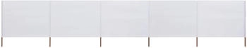 vidaXL 5-teiliges Windschutzgewebe 600 x 80 cm Sandwei&szlig; (47154)