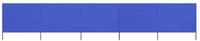 vidaXL 5-teiliges Windschutzgewebe 600 x 80 cm Azurblau