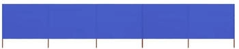 vidaXL 5-teiliges Windschutzgewebe 600 x 80 cm Azurblau (47159)