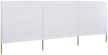 vidaXL 3-teiliges Windschutzgewebe 400 x 120 cm Wei&szlig; (44539)