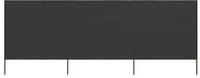 vidaXL 3-teiliges Windschutzgewebe 400 x 160 cm Anthrazit
