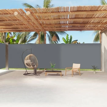 vidaXL Seitenmarkise Ausziehbar 220x1200 cm Anthrazit (318086) vidaXL Seitenmarkise Ausziehbar 220x1200 cm Anthrazit (318086)