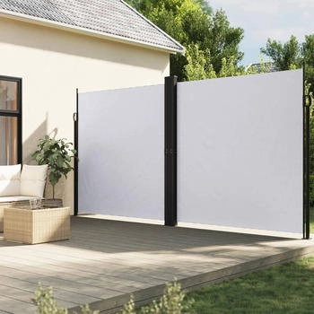 vidaXL Seitenmarkise Ausziehbar 220x1200 cm Wei&szlig; (4004871)