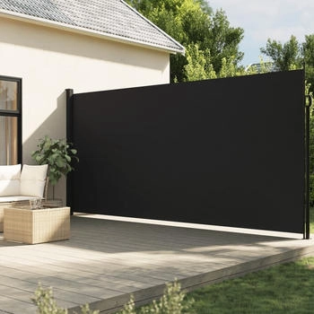 vidaXL Seitenmarkise Ausziehbar 200x300 cm Schwarz (4004354)