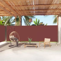vidaXL Seitenmarkise Ausziehbar Braun 200x1000 cm