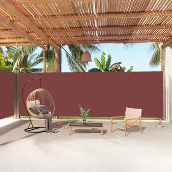 vidaXL Seitenmarkise Ausziehbar 200x1000 cm Braun (318045)