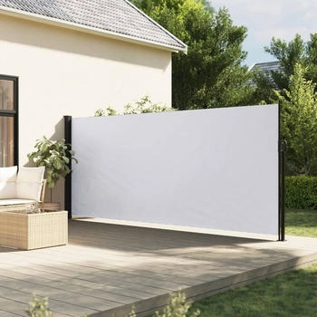 vidaXL Seitenmarkise Ausziehbar 180x500 cm Weiß (4004451)