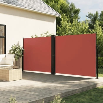 vidaXL Seitenmarkise Ausziehbar 180x1200 cm Terrakottarot (4004843)