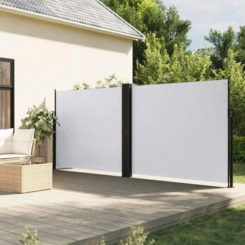vidaXL Seitenmarkise Ausziehbar 160x1200 cm Wei&szlig; (4004826)