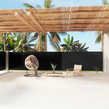 vidaXL Seitenmarkise Ausziehbar 160x1200 cm Schwarz (318066) vidaXL Seitenmarkise Ausziehbar 160x1200 cm Schwarz (318066)