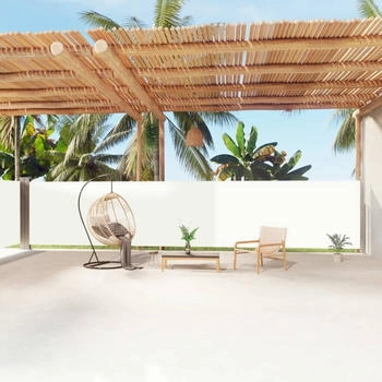 vidaXL Seitenmarkise Ausziehbar 160x1200 cm Creme (318067)