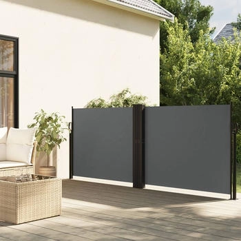 vidaXL Seitenmarkise Ausziehbar 120x1000 cm Anthrazit (4004703)