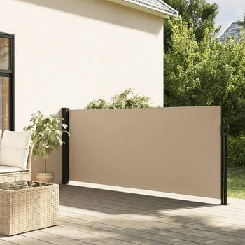 vidaXL Seitenmarkise Ausziehbar 120x500 cm Beige (4004405)