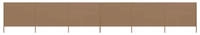 vidaXL 6-teiliges Windschutzgewebe 800 x 160 cm Taupe