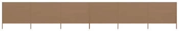 vidaXL 6-teiliges Windschutzgewebe 800 x 160 cm Taupe (47183)