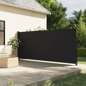 vidaXL Seitenmarkise Ausziehbar 180x600 cm Schwarz (4004534)