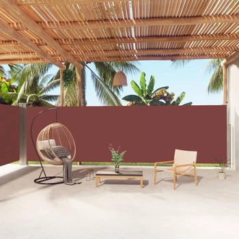 vidaXL Seitenmarkise Ausziehbar 180x1000 cm Braun (318039)