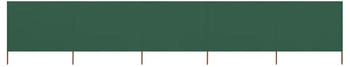 vidaXL 5-teiliges Windschutzgewebe 600 x 160 cm Grün (47167)