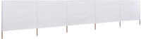 vidaXL 5-teiliges Windschutzgewebe 600 x 160 cm Sandwei&szlig;
