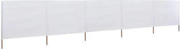 vidaXL 5-teiliges Windschutzgewebe 600 x 160 cm Sandwei&szlig; (47166)