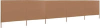vidaXL 5-teiliges Windschutzgewebe 600 x 160 cm Taupe