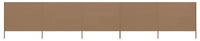 vidaXL 5-teiliges Windschutzgewebe 600 x 80 cm Taupe