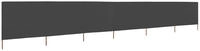 vidaXL 6-teiliges Windschutzgewebe 800 x 80 cm Grau
