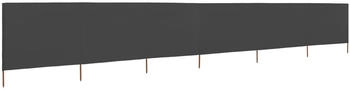 vidaXL 6-teiliges Windschutzgewebe 800 x 80 cm Grau (44545)