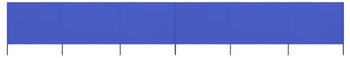 vidaXL 6-teiliges Windschutzgewebe 800 x 80 cm Azurblau (47173)