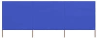 vidaXL 3-teiliges Windschutzgewebe 400 x 120 cm Azurblau