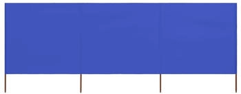 vidaXL 3-teiliges Windschutzgewebe 400 x 120 cm Azurblau (47147)
