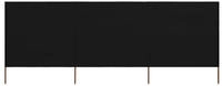 vidaXL 3-teiliges Windschutzgewebe 400 x 160 cm Schwarz