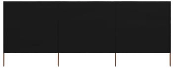 vidaXL 3-teiliges Windschutzgewebe 400 x 160 cm Schwarz (47152)