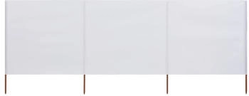 vidaXL 3-teiliges Windschutzgewebe 400 x 160 cm Sandweiß (47148)