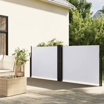 vidaXL Seitenmarkise Ausziehbar 100x600 cm Wei&szlig; (4004586)