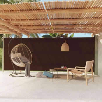 vidaXL Seitenmarkise Ausziehbar 200x600 cm Braun (317975)