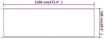vidaXL Senkrechtmarkise 100x1200 cm Oxford-Gewebe Terrakotta (148359)