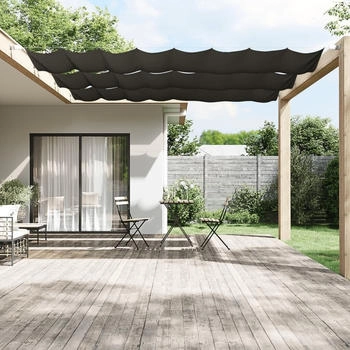 vidaXL Senkrechtmarkise 100x1200 cm Oxford-Gewebe Anthrazit (148212)