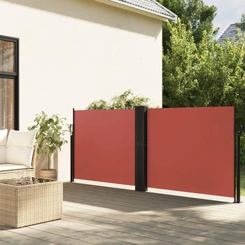 vidaXL Seitenmarkise Ausziehbar 100x600 cm Terrakottarot (4004588)