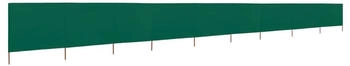 vidaXL 9-teiliges Windschutzgewebe 1200 x 80 cm Grün (47187)