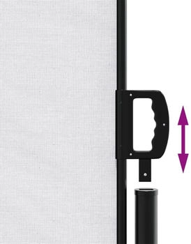 vidaXL Seitenmarkise Ausziehbar 120x600 cm Weiß (4004601)