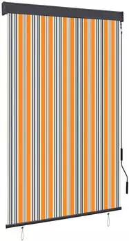 vidaXL Au&szlig;enrollo 120 x 250 cm Gelb und Blau
