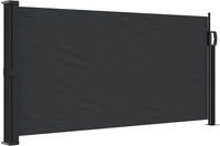 vidaXL Seitenmarkise Ausziehbar Schwarz 100x500 cm