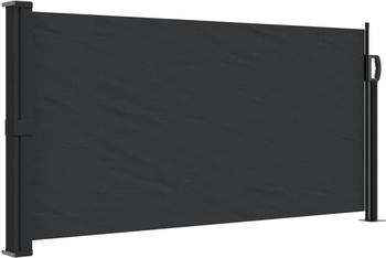 vidaXL Seitenmarkise Ausziehbar Schwarz 100x500 cm