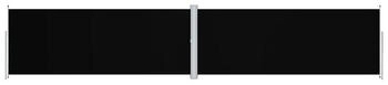 furnicato Seitenmarkise Ausziehbar Schwarz 200x1000 cm