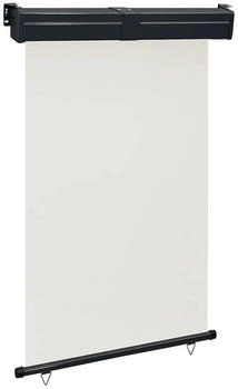 furnicato Balkon-Seitenmarkise 125x250 cm Creme